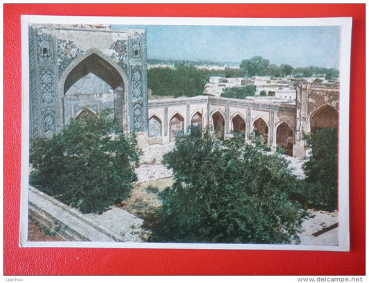 Inner Courtyard in the Madrasseh Tillya-kari - Samarkand - 1957 - Uzbekistan USSR - unused - JH Postcards