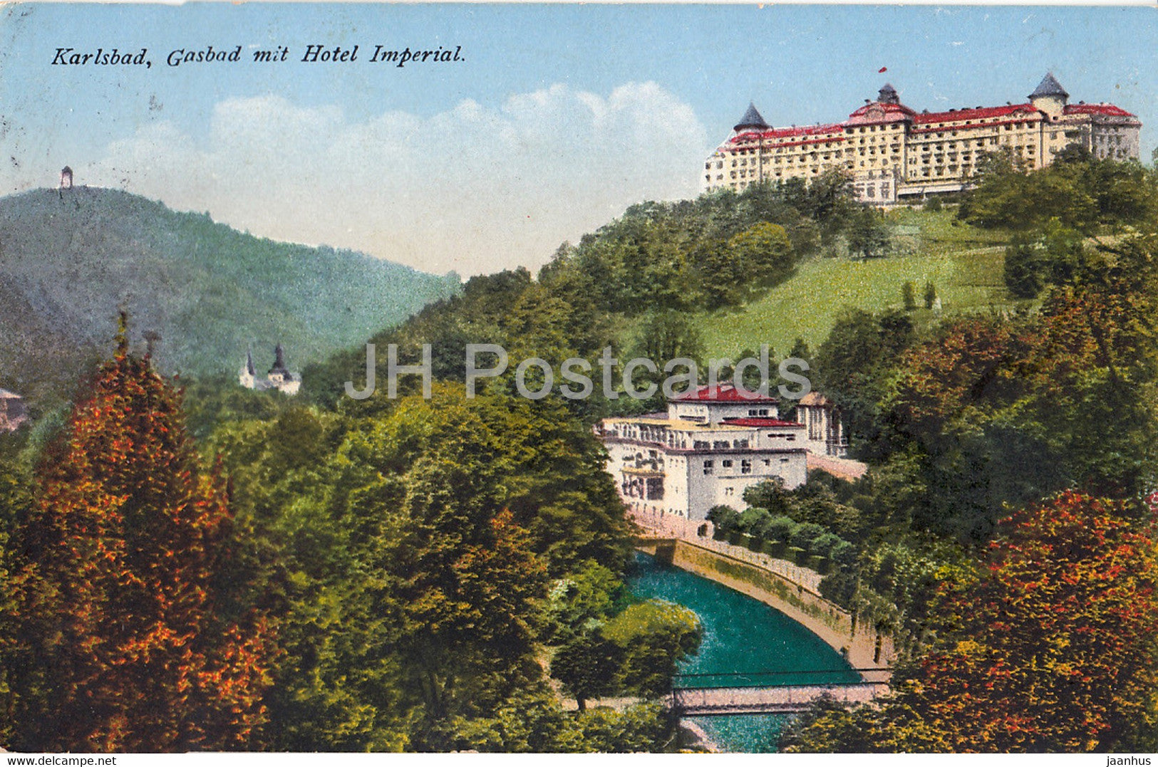 Karlovy Vary - Karlsbad - Gasbad - mit Hotel Imperial - 1016 - old postcard - Czechoslovakia - Czech Republic - used - JH Postcards