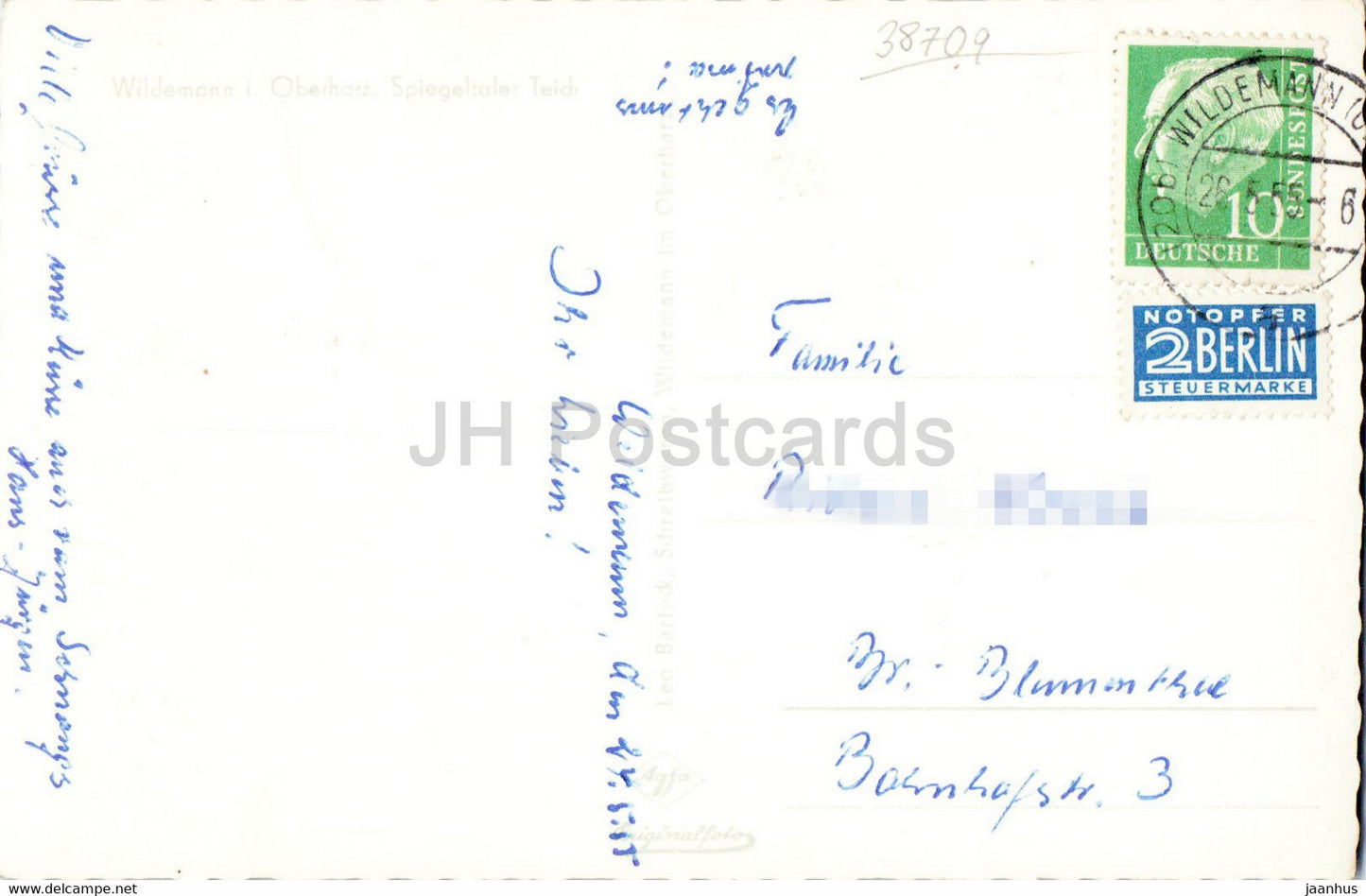 Wildemann i Oberharz - Spiegeltaler Teich - old postcard - 1955 - Germany - used