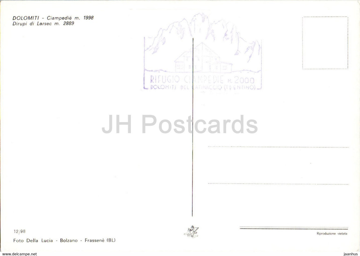 Ciampedie - Dolomiti - Dirupi di Larsec - Italy - unused