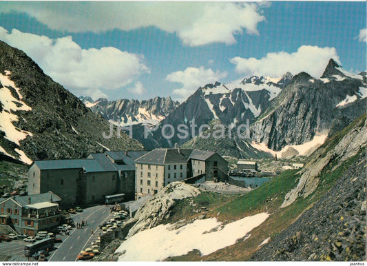 Hospice au col du Grand Saint Bernard - Vue sur les Alpes italiennes - 1931 - Switzerland - unused - JH Postcards