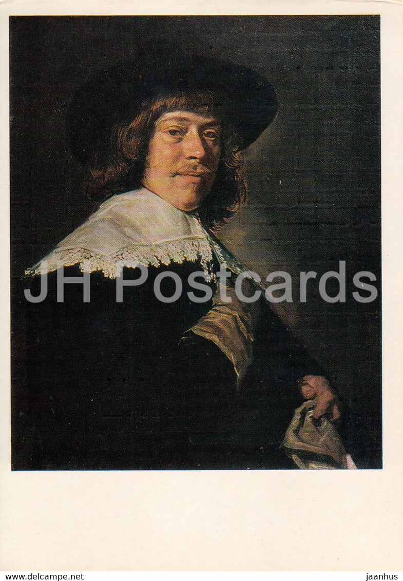 painting by Frans Hals - Portrait of a young man with a glove in his hands - Dutch art - 1972 - Russia USSR - unused - JH Postcards