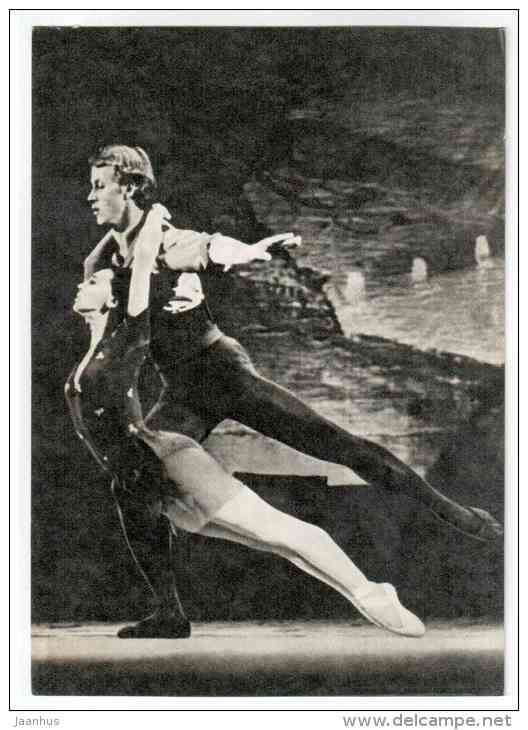 N. Timofeyeva as Assel and B. Akimov as Ilyas - Assel ballet - Soviet ballet - 1970 - Russia USSR - unused - JH Postcards