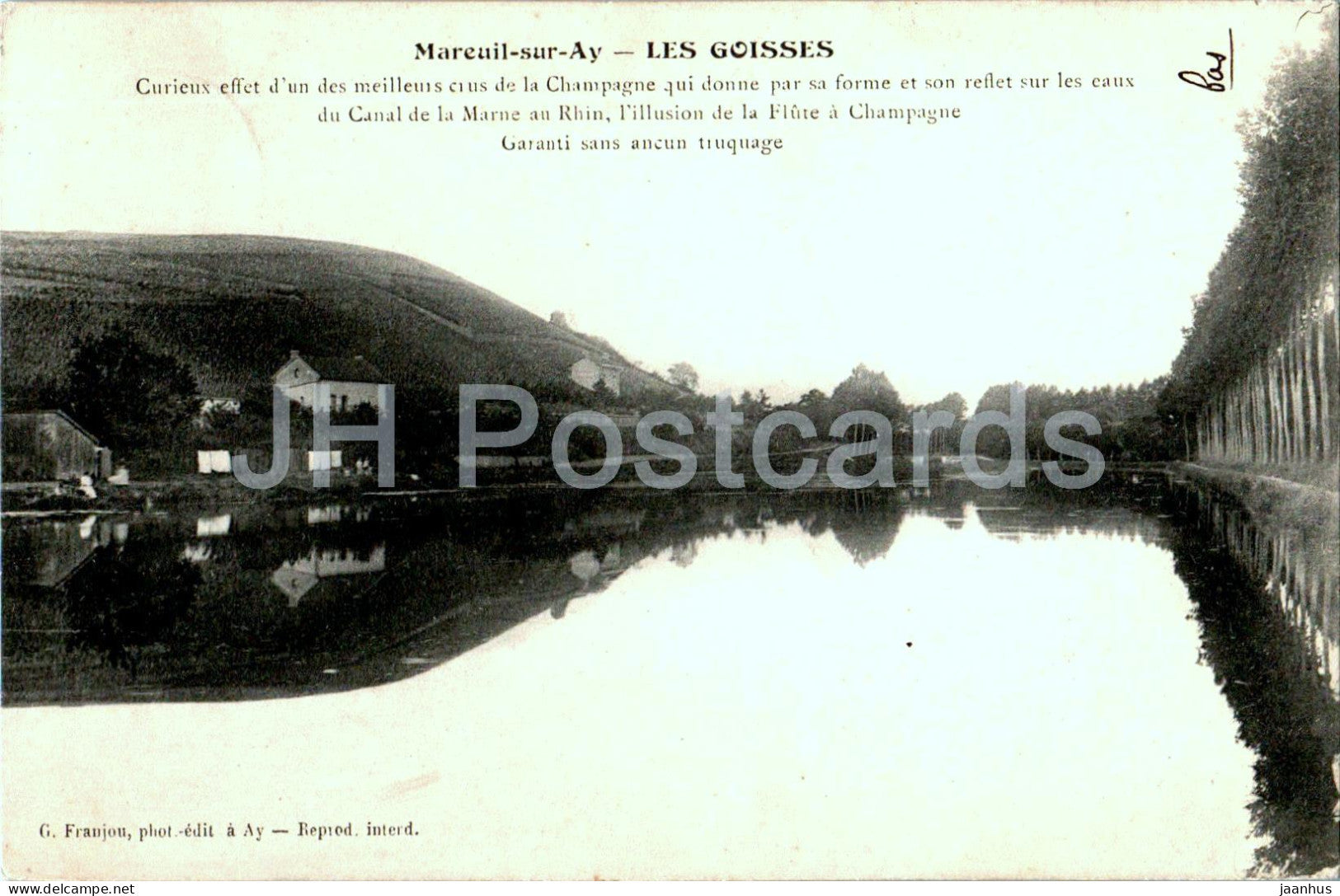Mareuil sur Ay - Les Goisses - Curieux effet - old postcard - France - used - JH Postcards
