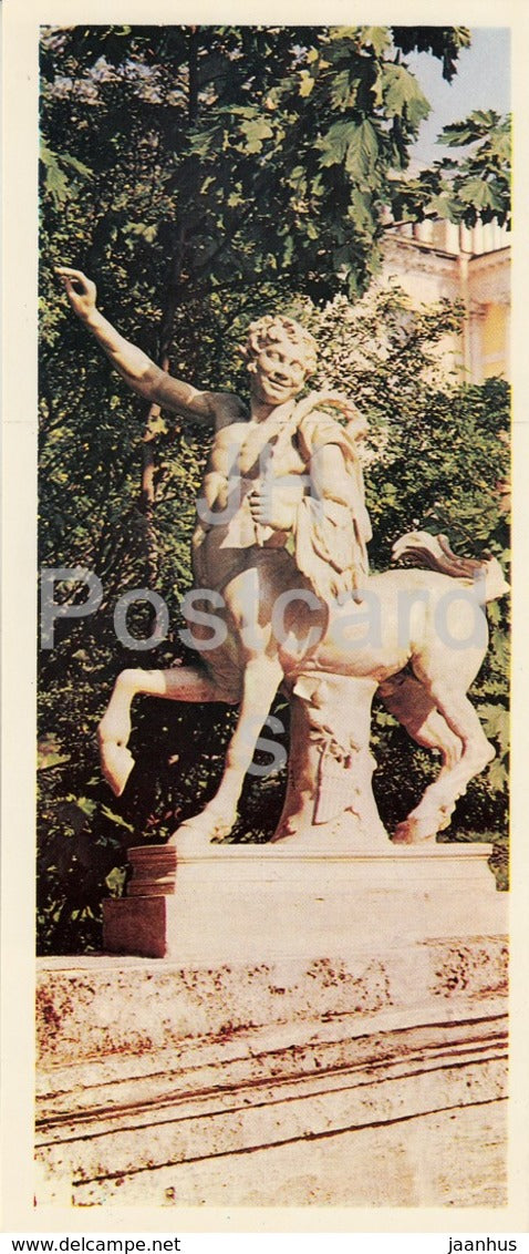 Pavlovsk Park - Centaur sculpture - 1979 - Russia USSR - unused - JH Postcards