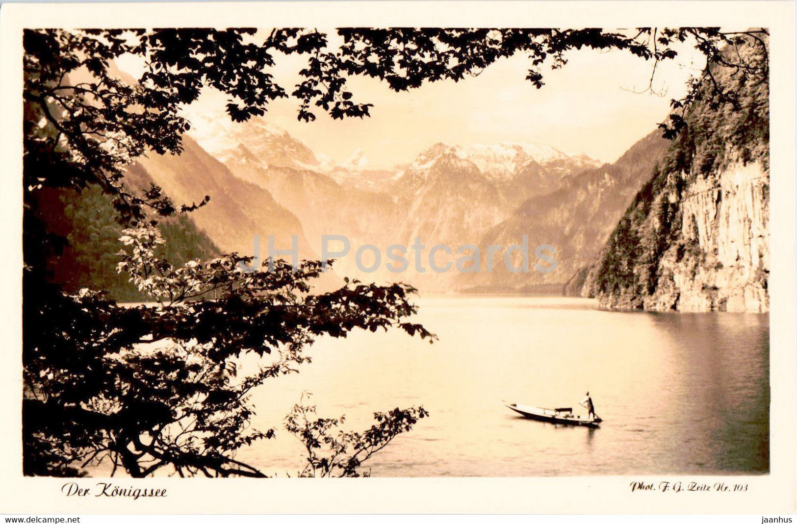 Der Konigssee - 103 - old postcard - Germany - unused - JH Postcards