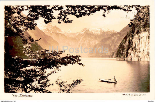 Der Konigssee - 103 - old postcard - Germany - unused - JH Postcards
