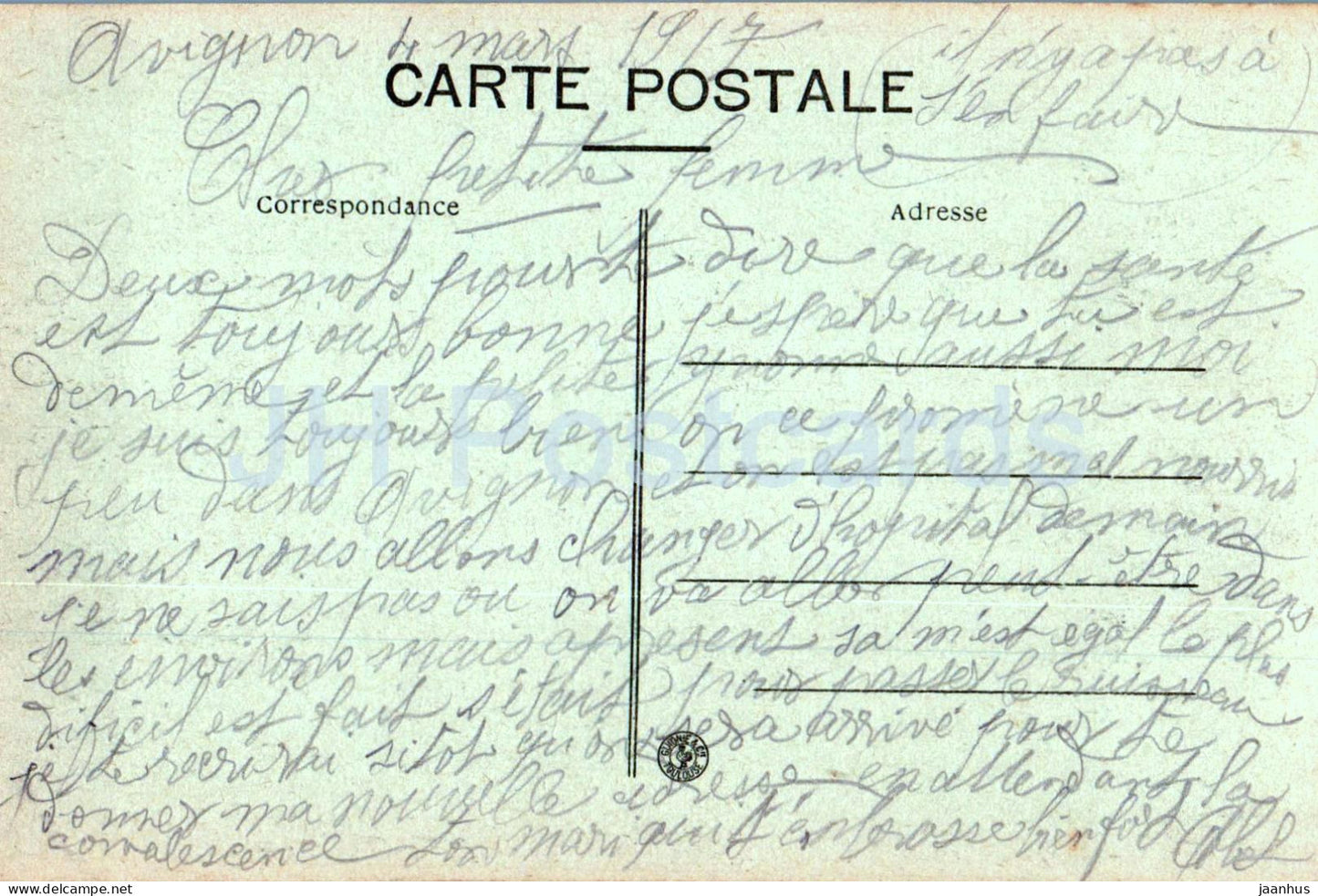 Avignon - Panorama du Palais des Papes - 21 - alte Postkarte - 1917 - Frankreich - gebraucht 
