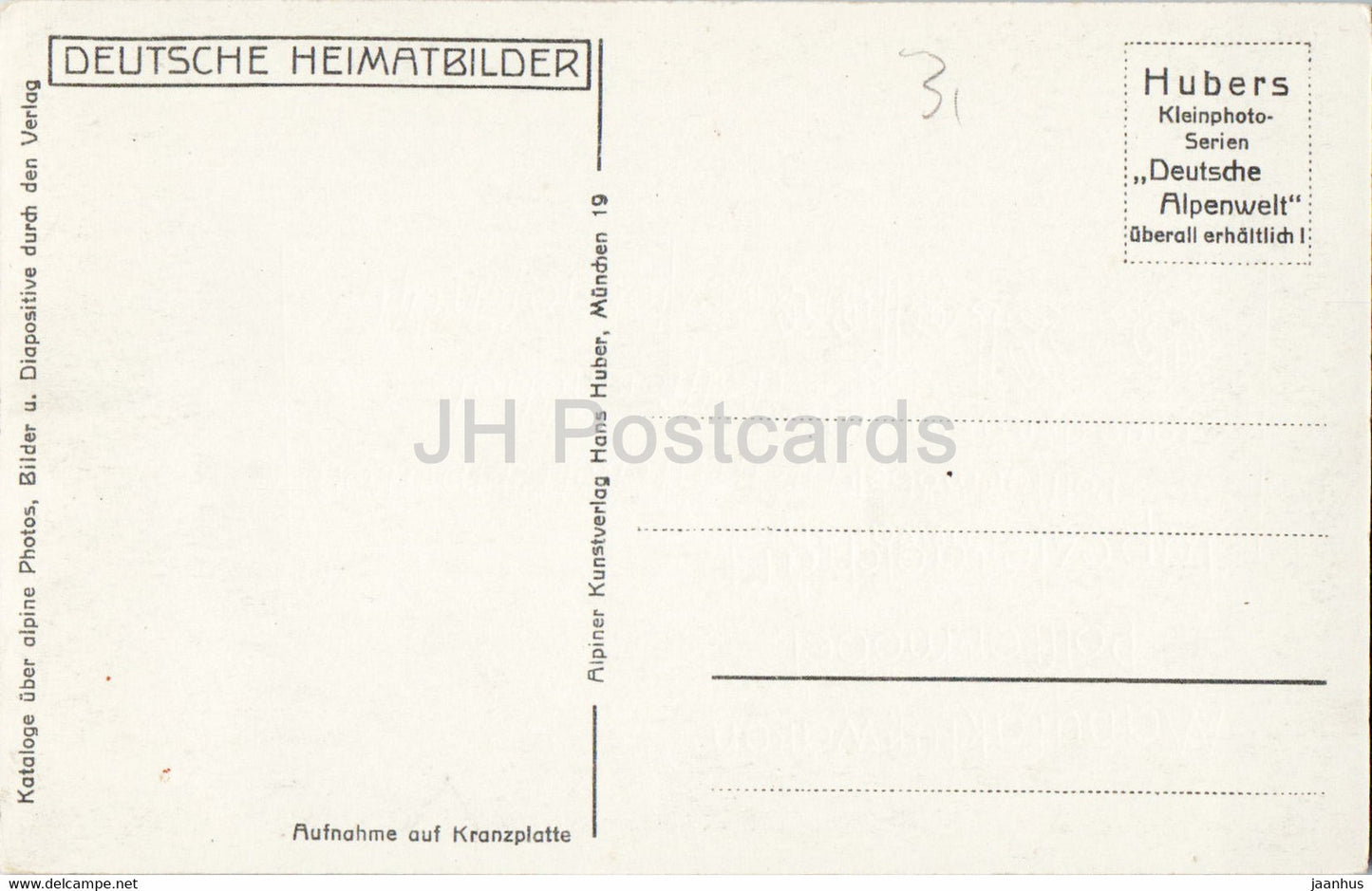 Mittenwald - Alte Kirche gegen Karwendelgebirge - Deutsche Heimatbilder - Kirche - alte Postkarte - Deutschland - unbenutzt