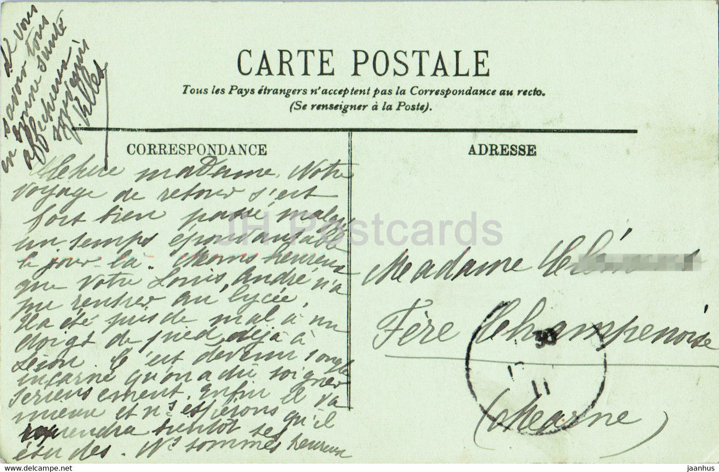 Rambouillet - Le Parc - Pont sur la Riviere Anglaise - 73 - old postcard - 1911 - France - used