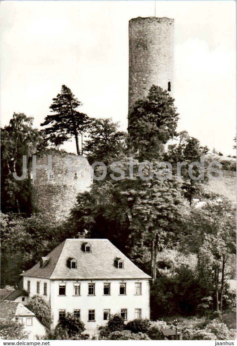 Moorbad Lobenstein - Der Alte Turm - old postcard - Germany DDR - unused - JH Postcards
