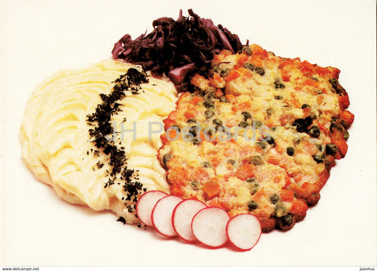 Cutlets from vegetables - Vegetarian dishes - recipes - 1989 - Russia USSR - unused - JH Postcards