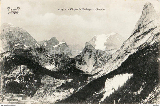 Le Cirque de Pralognan - 1424 - mountains - old postcard - France - unused - JH Postcards