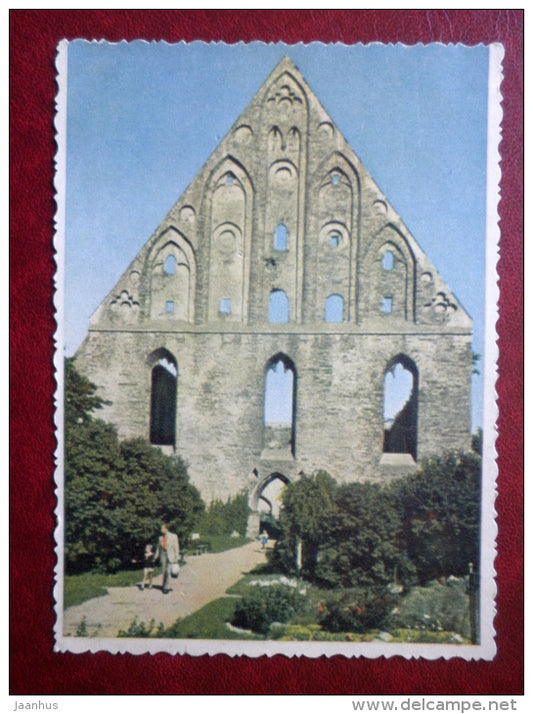 Pirita Convent Ruins , 15th c. - Tallinn - 1955 - Estonia - USSR - unused - JH Postcards