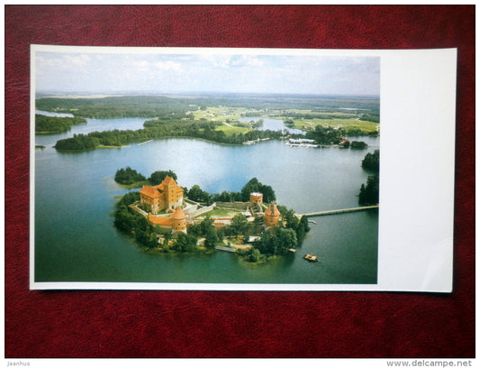 Trakai Castle aerial view - Trakai - 1981 - Lithuania USSR - unused - JH Postcards