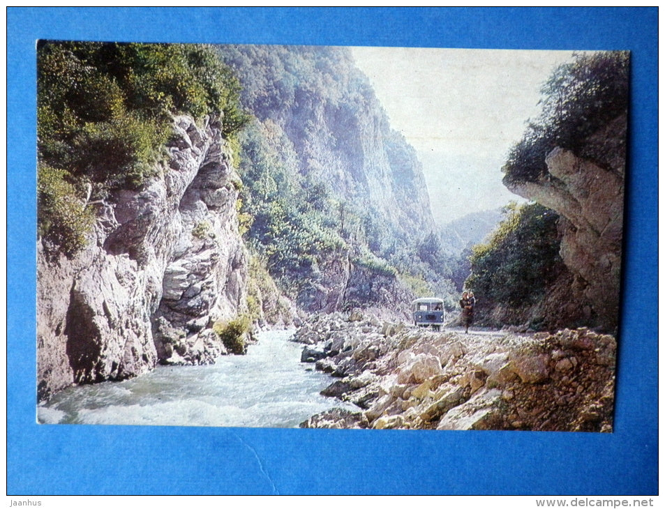 Fiagdonskaya gorge - North Ossetia - 1968 - Russia USSR - unused - JH Postcards