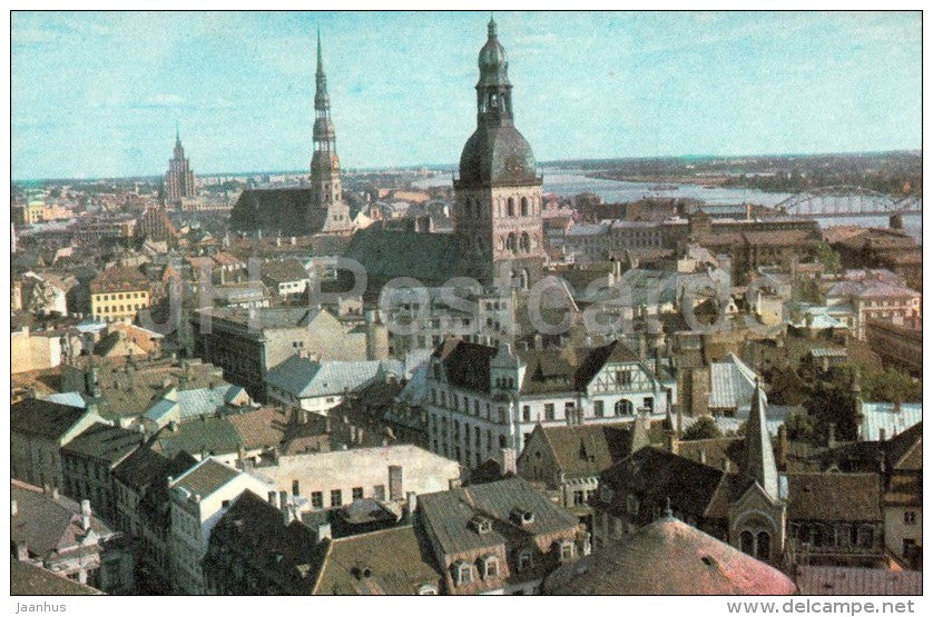 View of Riga - Old Town - Riga - 1974 - Latvia USSR - unused - JH Postcards