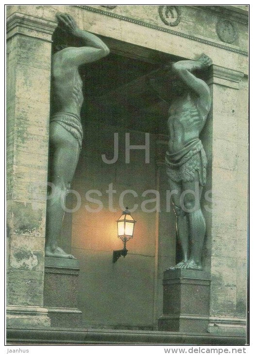 Portico of the New Hermitage - White Nights - Leningrad - St. Petersburg - 1986 - Russia USSR - unused - JH Postcards