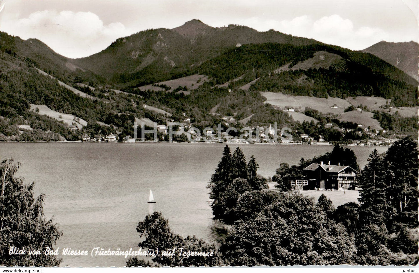 Blick von Bad Wiessee auf Tegernsee - old postcard - 1959 - Germany - used - JH Postcards