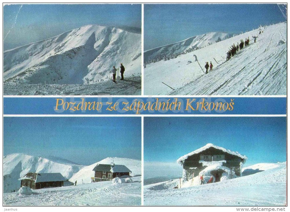 East Krkonose - Kotel mountain - Jestrabi shed - Vrbatova shed - Czechoslovakia - Czech - used - JH Postcards