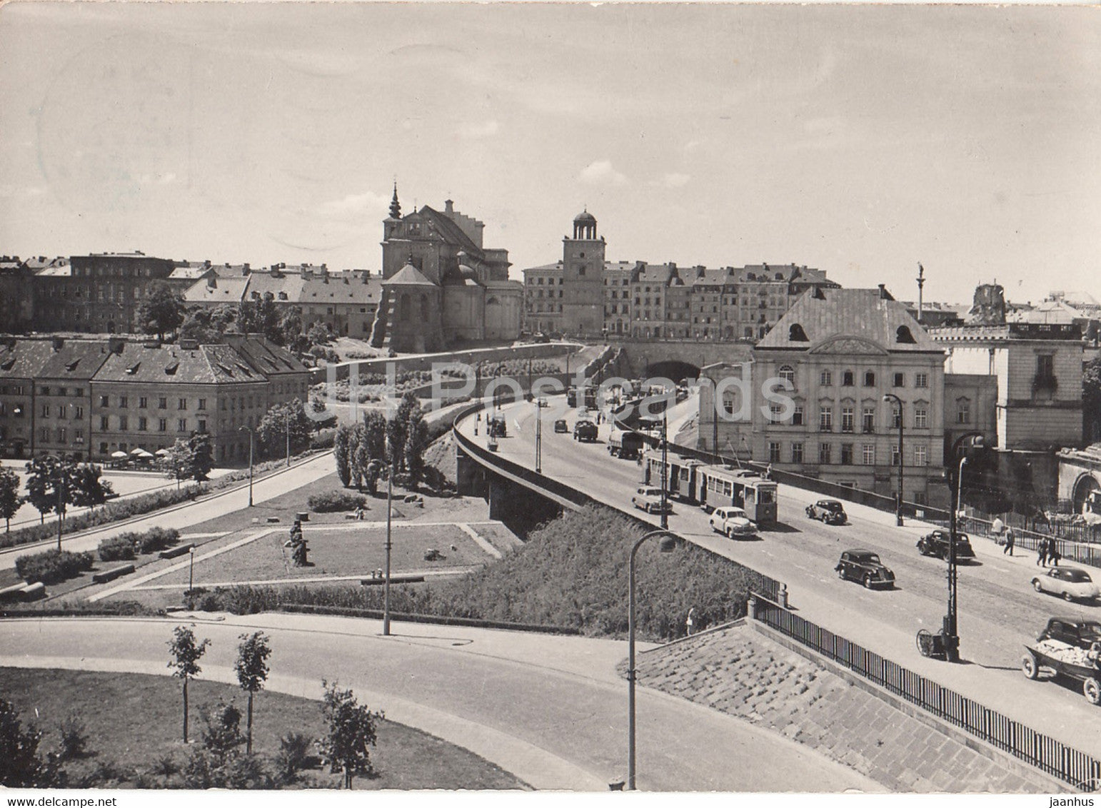 Warsaw - Warszawa - Trasa W Z - car - tram - 1963 - Poland - unused - JH Postcards