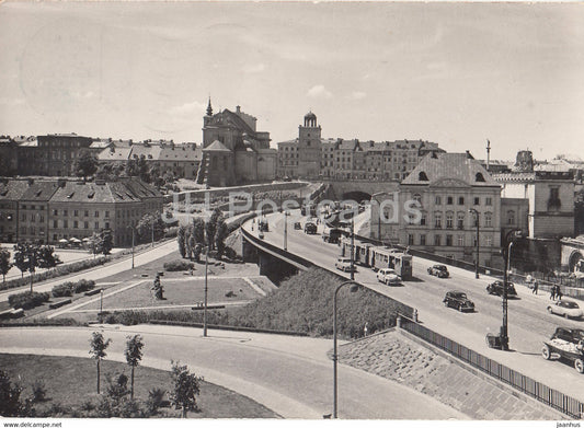 Warsaw - Warszawa - Trasa W Z - car - tram - 1963 - Poland - unused - JH Postcards
