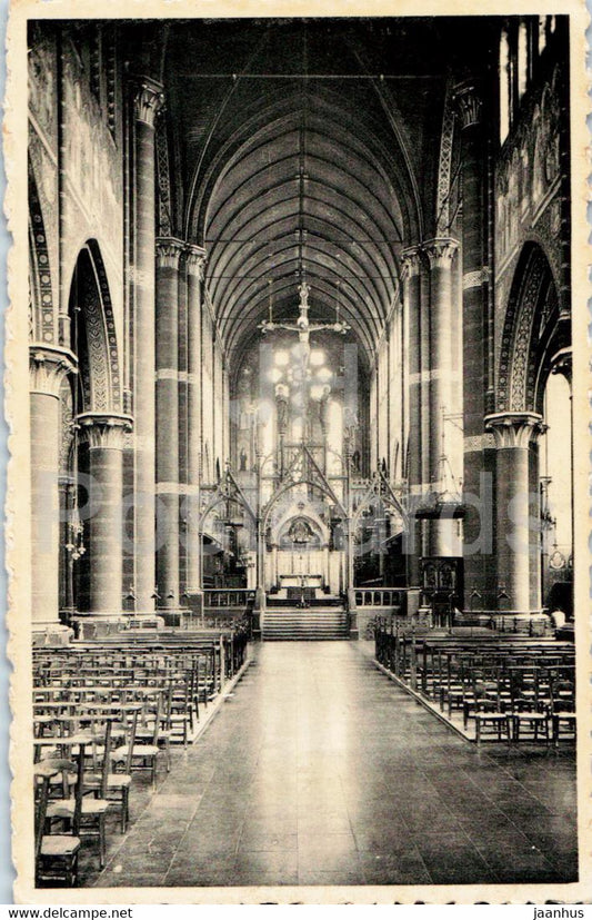 Abbaye de Maredsous - Eglise Abbatiale - church - old postcard - Belgium - unused - JH Postcards