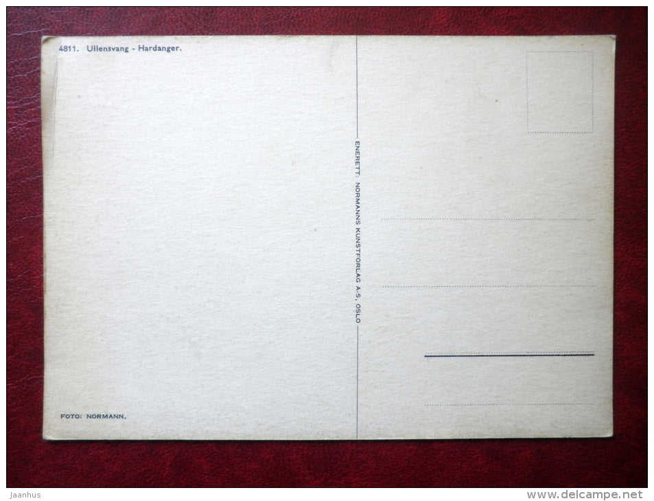 Ullensvang - Hardanger - church - 4811 - old postcard - Norway - unused - JH Postcards
