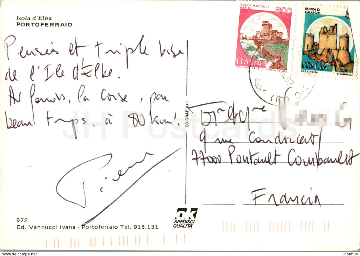 Isola d'Elba - Portoferraio - Schiff - 972 - 1997 - Italien - gebraucht 