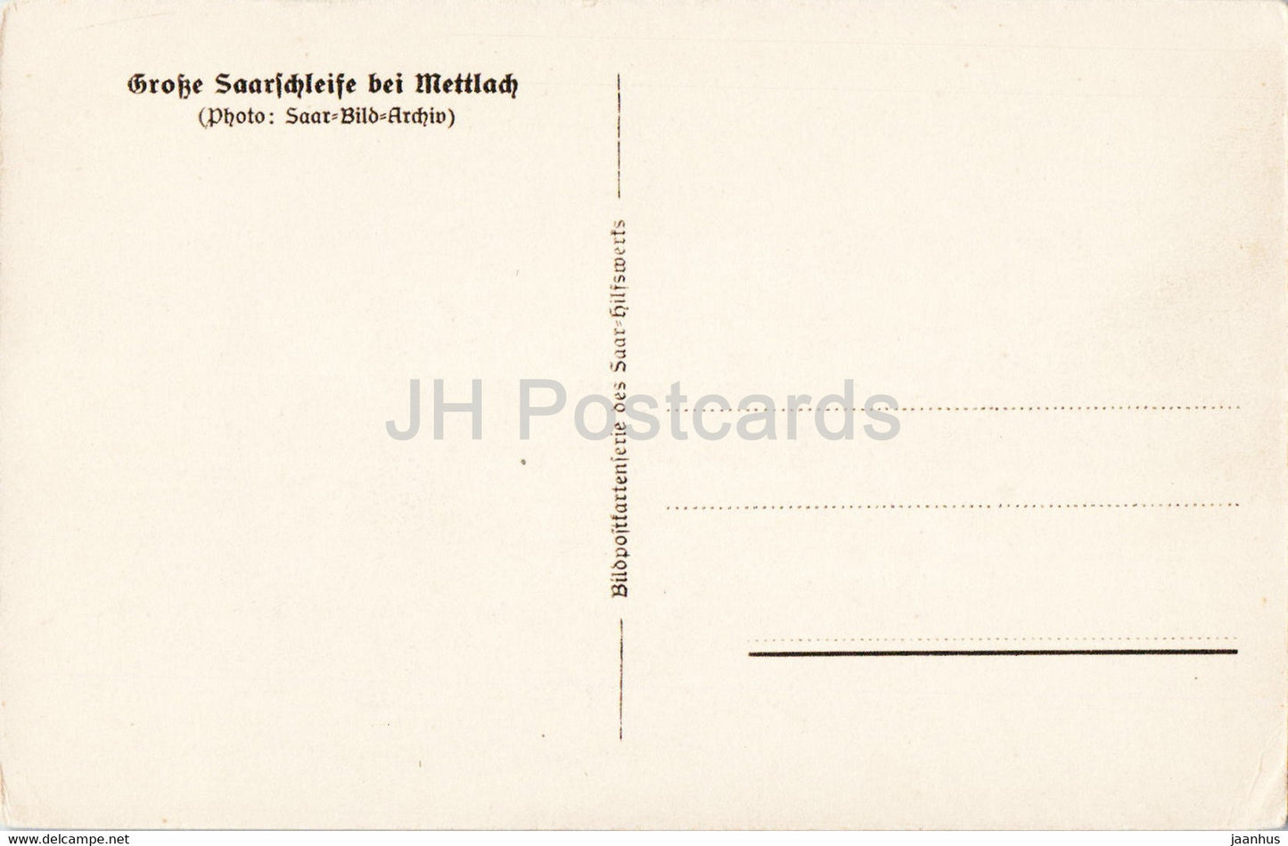 Grosse Saarschleife bei Mettlach - old postcard - Germany - unused