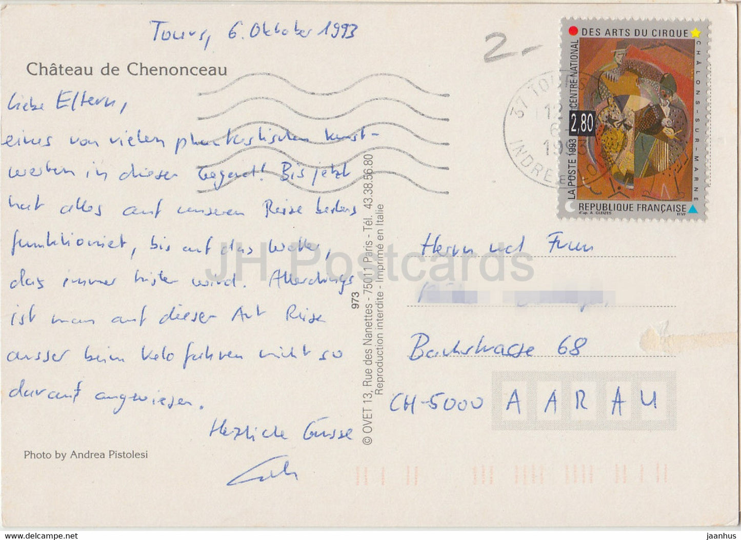 Chateau de Chenonceau - castle - 1993 - France - used