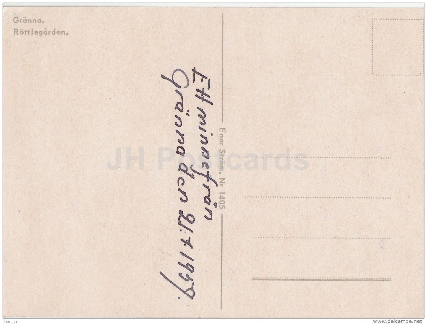 Gränna - Röttlegarden - 1405 - Sweden - unused - JH Postcards