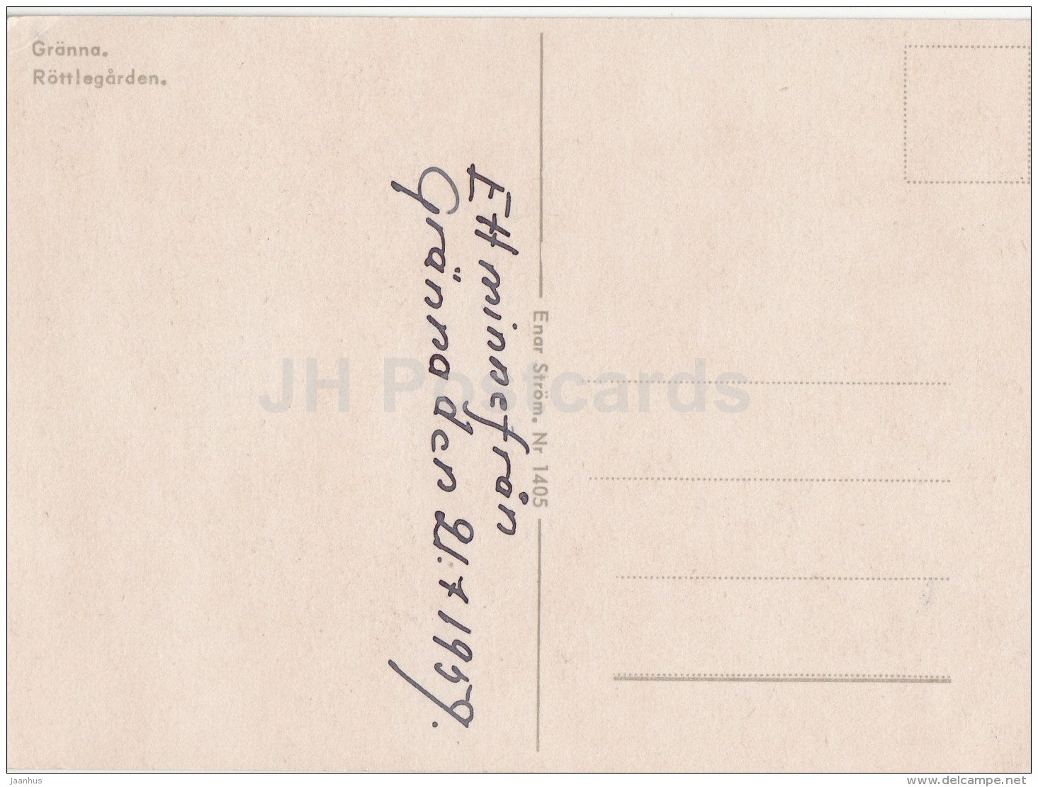 Gränna - Röttlegarden - 1405 - Sweden - unused - JH Postcards