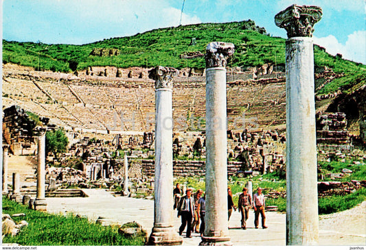 Ephesus - Port Road - Great Theatre - ancient world - Photo Turkey - Turkey - unused - JH Postcards