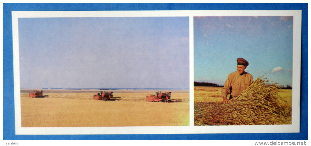 Reaping the fields - Zauralie - 1982 - Russia USSR - unused - JH Postcards