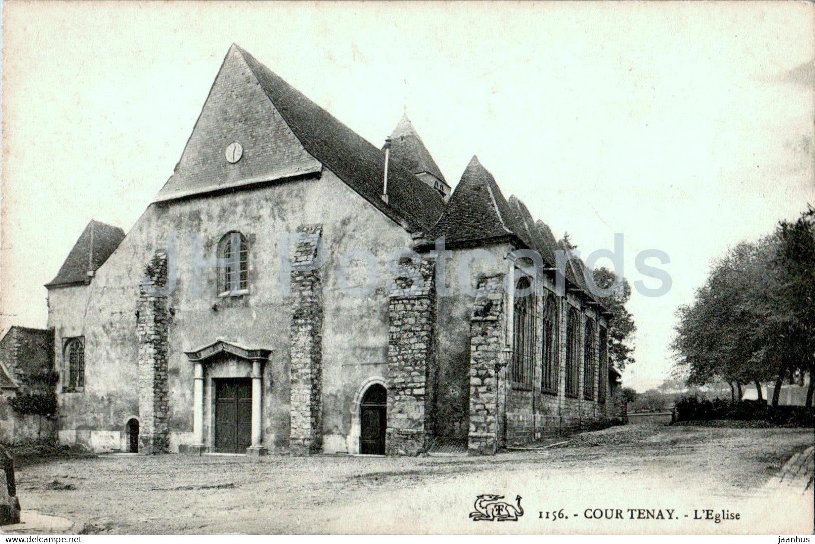 Cour Tenay - Courtenay - L'Eglise - church - 1156 - old postcard - France - unused - JH Postcards