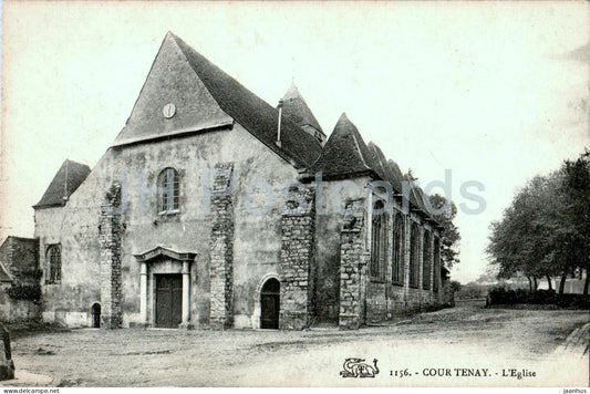 Cour Tenay - Courtenay - L'Eglise - church - 1156 - old postcard - France - unused - JH Postcards