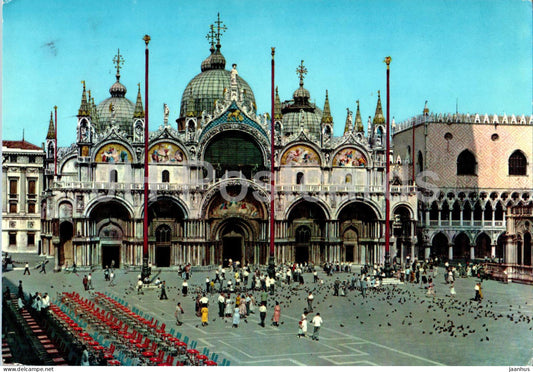 Venezia - Venice - Basilica di S Marco - St Marcus Basilica - cathedral - 1 - 1966 - Italy - used - JH Postcards