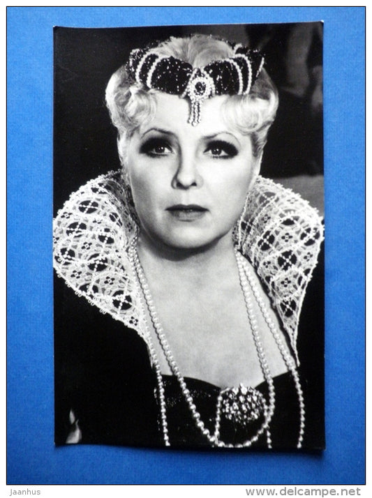 latvian actress Vija Artmane - Theatre - Julia - 1982 - Russia USSR - unused - JH Postcards