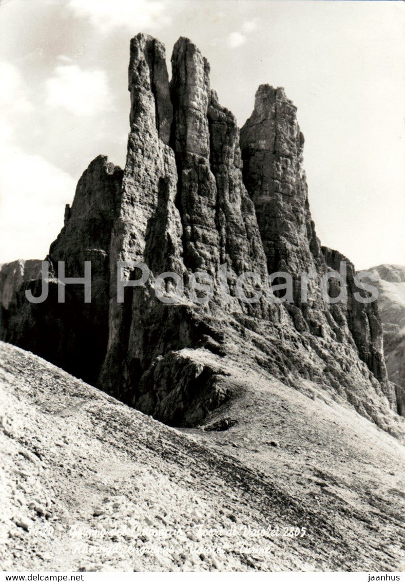 Gruppo del Catinaccio - Torre di Vajolet - Rosengartengruppe -  1963 - Italy - used - JH Postcards