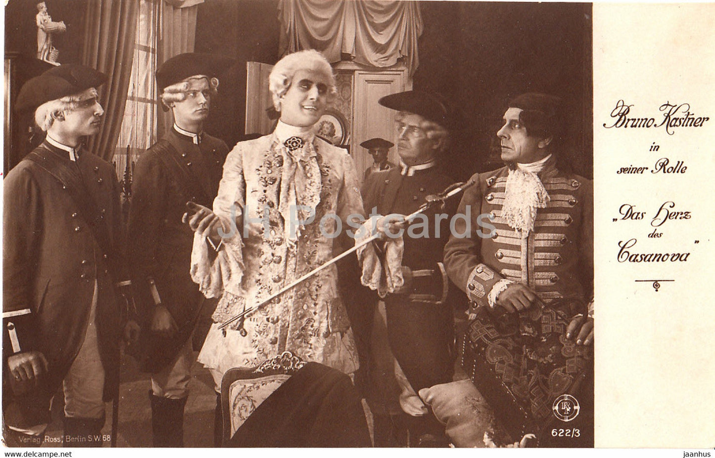 Bruno Kastner in seiner Rolle - Das Herz des Casanova - Film - Movie - 622 - Germany - old postcard - unused - JH Postcards