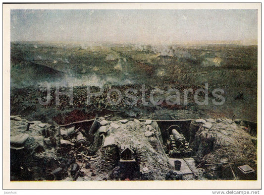 painting - 2 - Siege of Sevastopol panorama - 1959 - Ukraine USSR - unused - JH Postcards