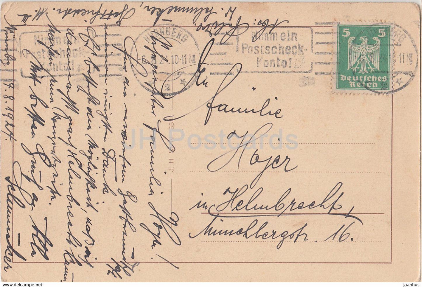 Nurnberg - Burg Eingang - old postcard - 1924 - Germany - used