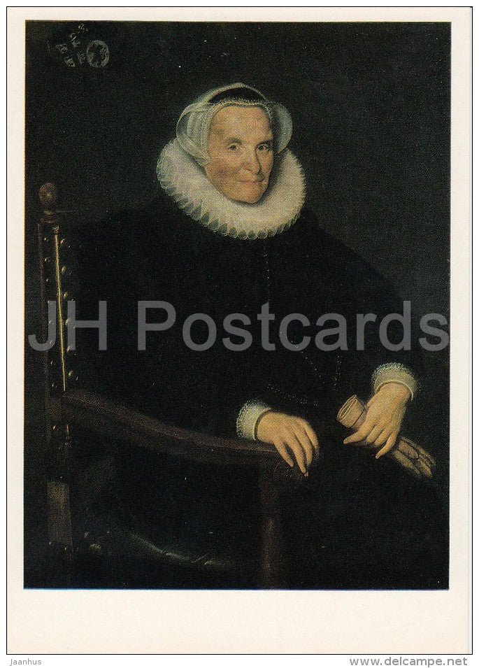 painting by Hieronymus van Kessel - Portrait of Old Woman , 1620 - Flemish art - 1982 - Russia USSR - unused - JH Postcards