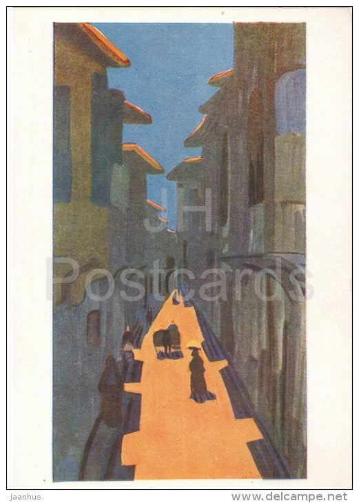 painting by M. Saryan - Street . Noon . Constantinople , 1910 - armenian art - unused - JH Postcards