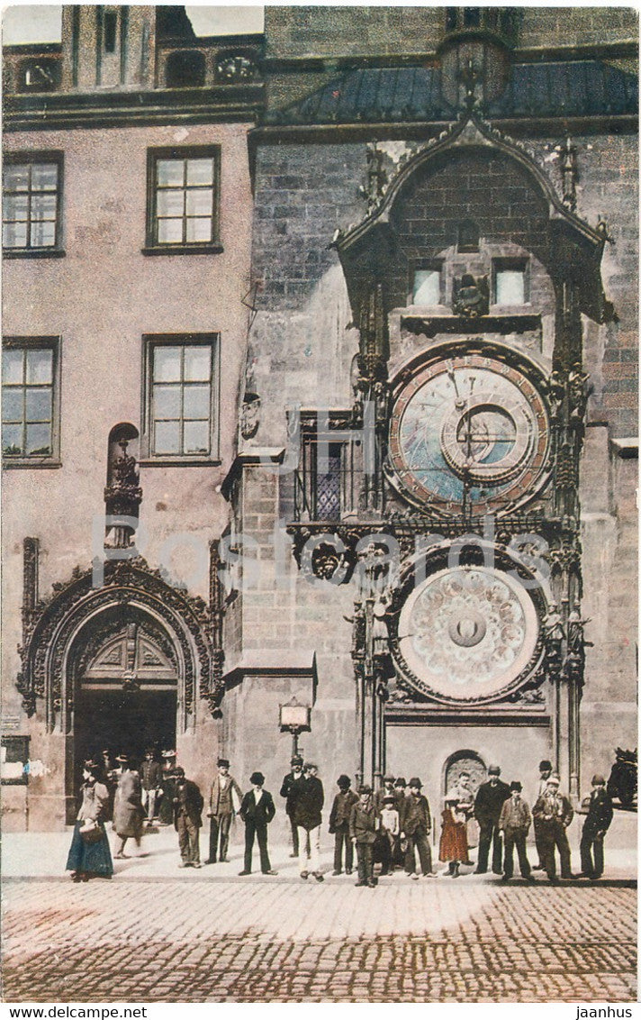 Praha - Prague - Orloj na radnici Staromestske - Astronomical Clock - old postcard - Czech Republic - unused - JH Postcards