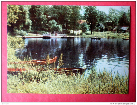 The Lake - boat - Druskininkai - 1966 - Lithuania USSR - unused - JH Postcards