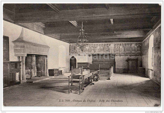 Chateau de Chillon - Salle des Chevaliers - castle - J. J. 7926 - Switzerland - unused - JH Postcards