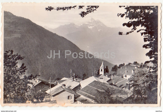 Gryon et la Dt. du Midi - 3008 - Switzerland - old postcard - used - JH Postcards