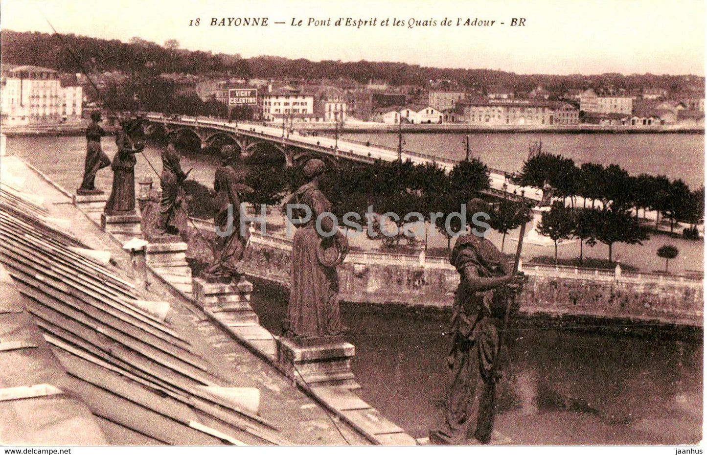 Bayonne - Le Pont d'Esprit et les Quais de l'Adour - bridge - 18 - old postcard - France - unused - JH Postcards